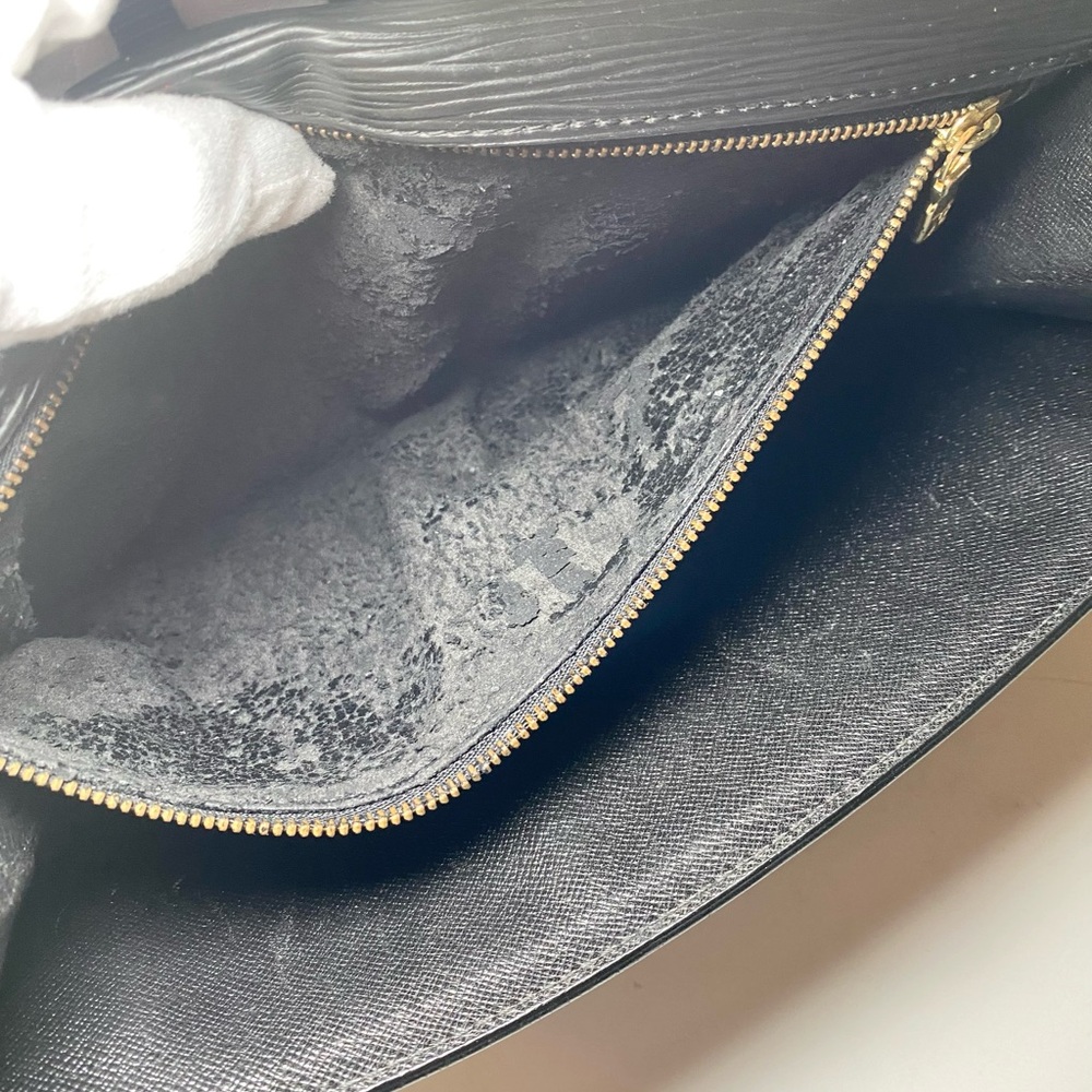 LOUIS VUITTON😍 Epi Pochette Sellier Dragonne Clutch Black - Picture 6 of 6